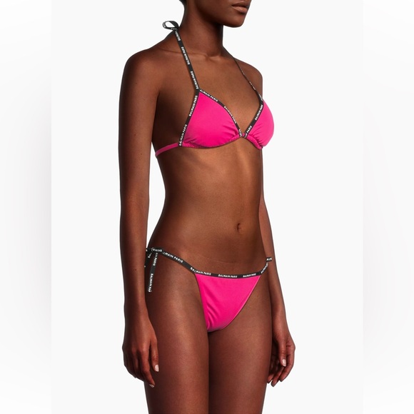 BALMAIN***Dark Pink String Bikini Set***US 4 + 12****$420 CURRENT FULL PRICE - Picture 5 of 9